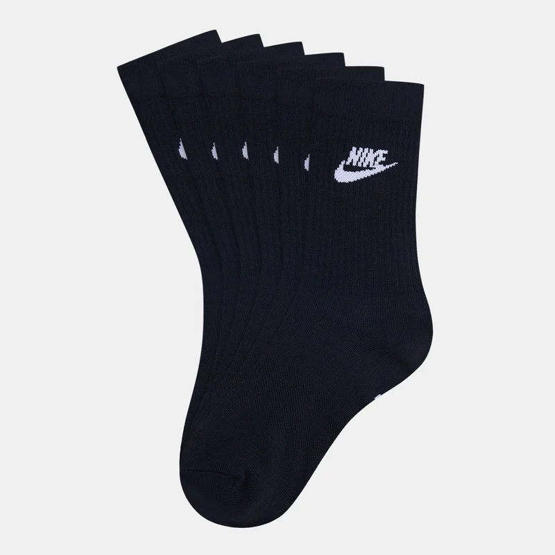 Nike Black Sportswear Everyday Essential Crew Socks (3 Pairs)  | Best Price UAE